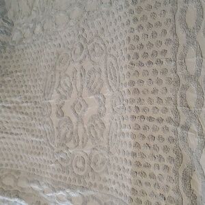Style Master Kingston Lt. Blue Belle Maison Washable Queen Bedspread Only NWT